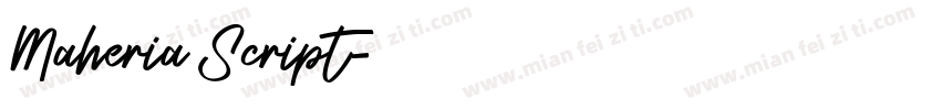 Maheria Script字体转换